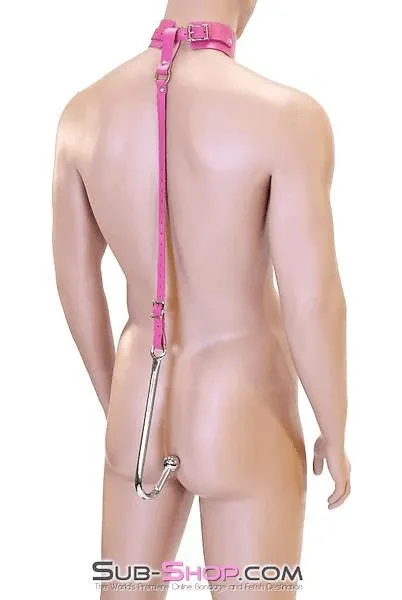 0767A      Femme Trainer Adjustable Anal Hook Trainer and Collar Set, Slim Tip