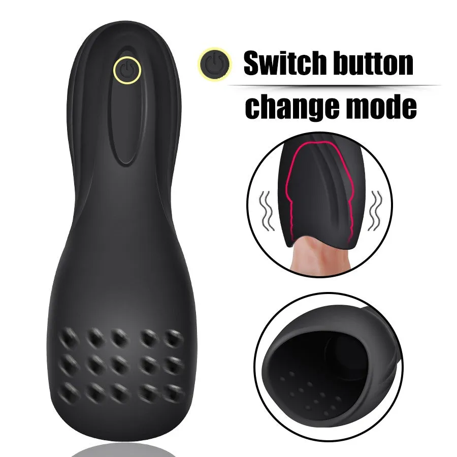 10 Modes Penis Delay Trainer Male Masturbator Vibrator Automatic Oral Climax Massager for Men