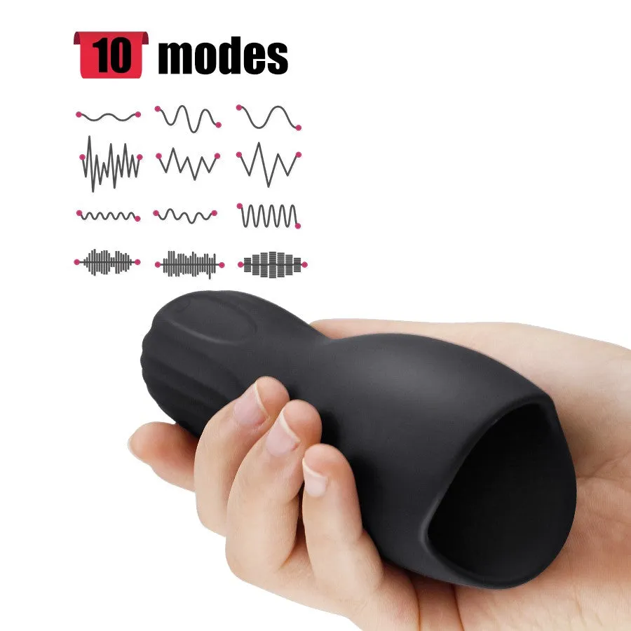 10 Modes Penis Delay Trainer Male Masturbator Vibrator Automatic Oral Climax Massager for Men