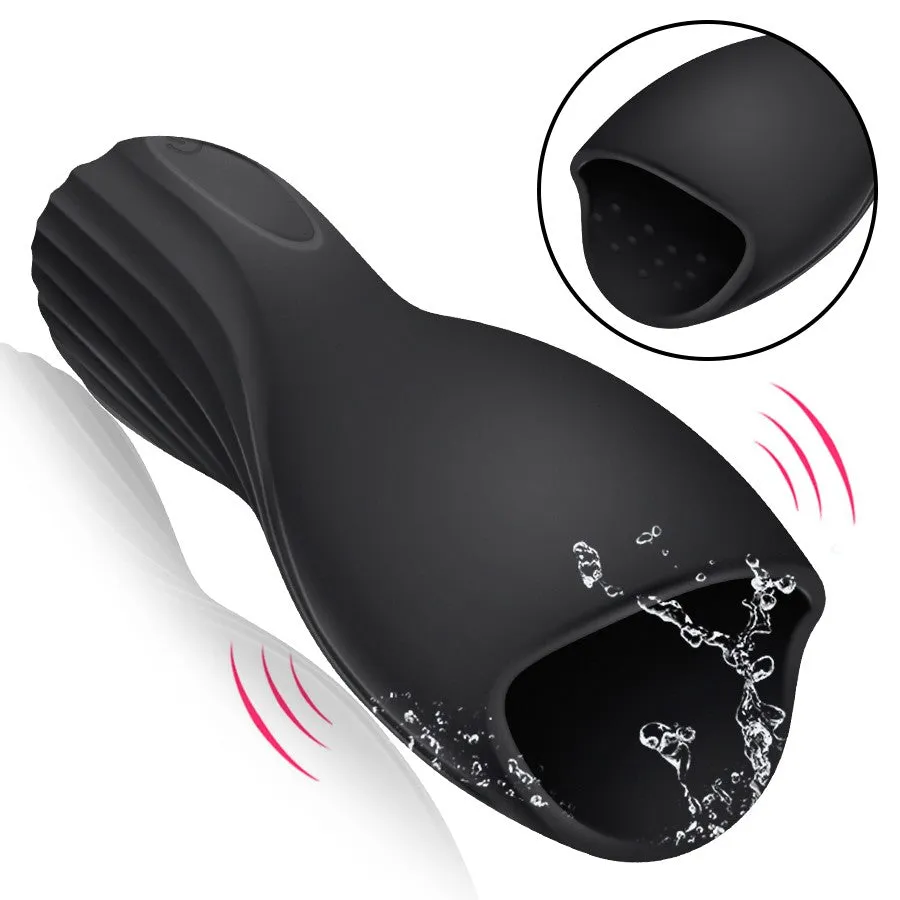 10 Modes Penis Delay Trainer Male Masturbator Vibrator Automatic Oral Climax Massager for Men