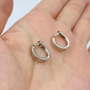 14K Bold Huggie Hoop Earrings