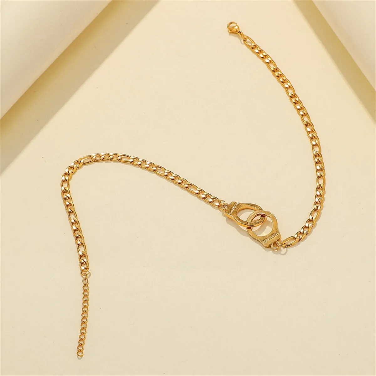 18K Gold-Plated Freedom Handcuff Pendant Necklace