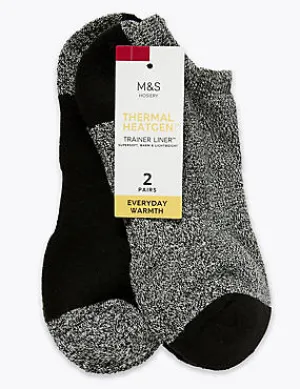 2 Pack Heatgen™ Trainer Liner Socks