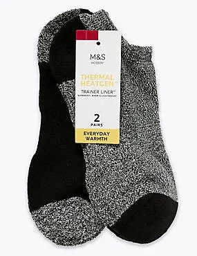 2 Pack Heatgen™ Trainer Liner Socks