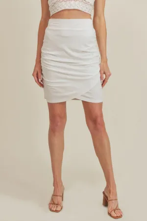 Aemi   Co Ruched High Waist Mini Skirt