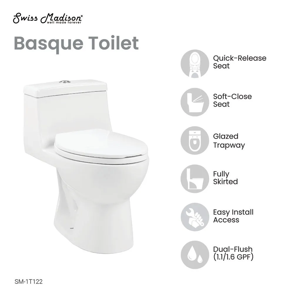 Avallon One-Piece Elongated Dual Flush-Toilet 1.1/1.6 gpf
