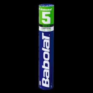 Babolat 5 Badminton Feather Shuttles / Shuttlecocks - Set of 12