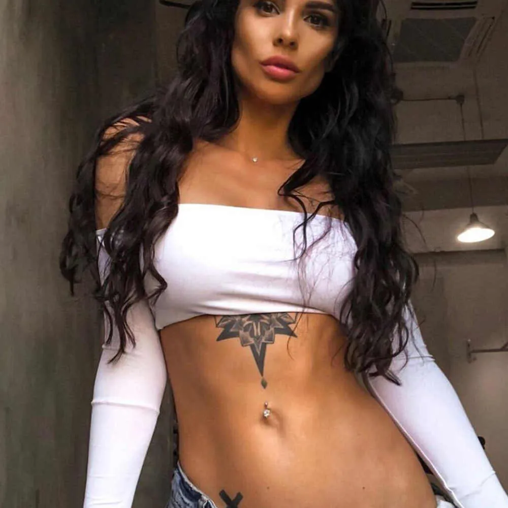 Bare It All Strapless Sleeve Crop Top