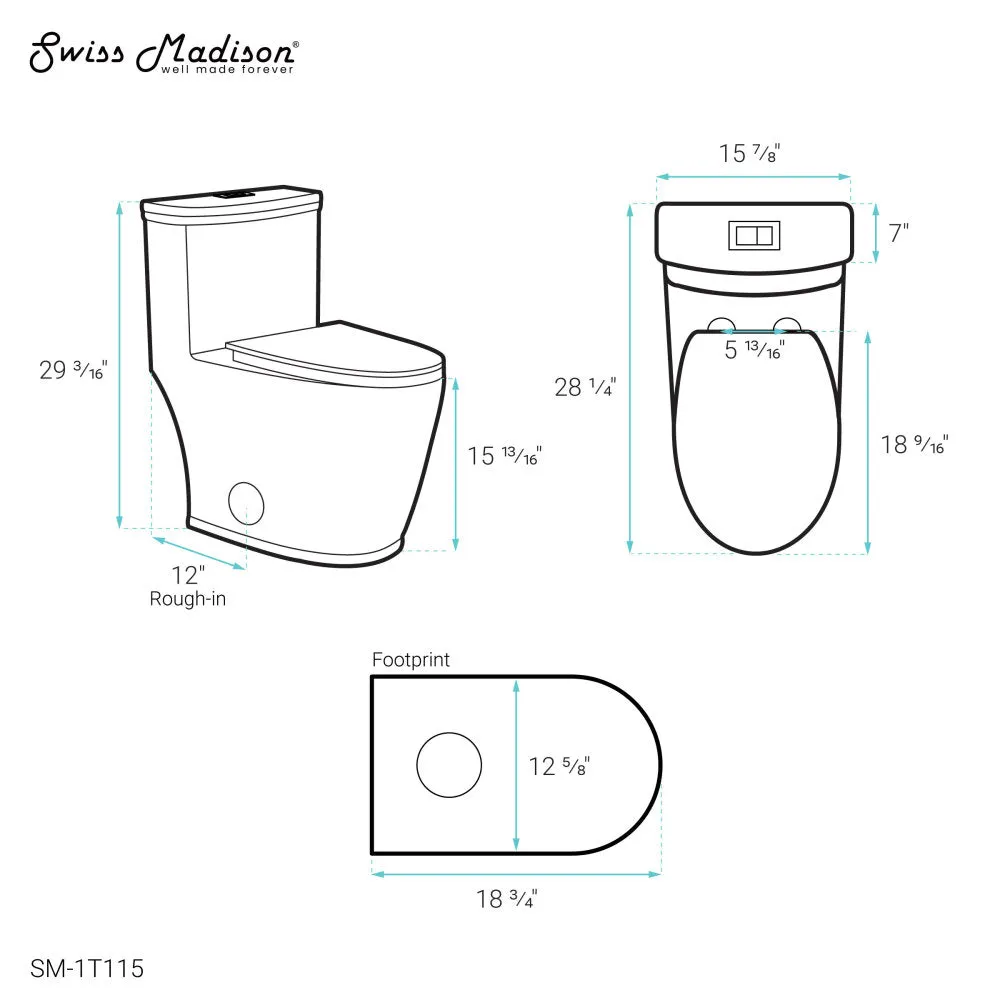 Beau One-Piece Elongated Toilet Dual-Flush 1.1/1.6 gpf