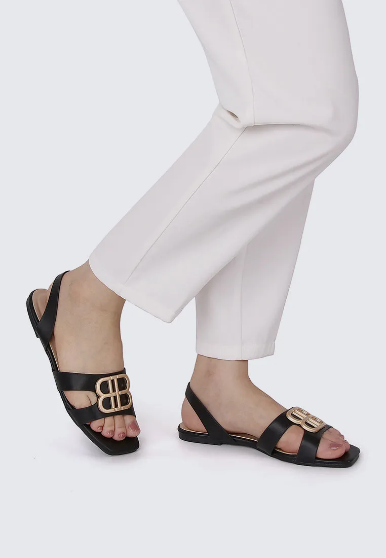 Berenice Comfy Sandals In Black