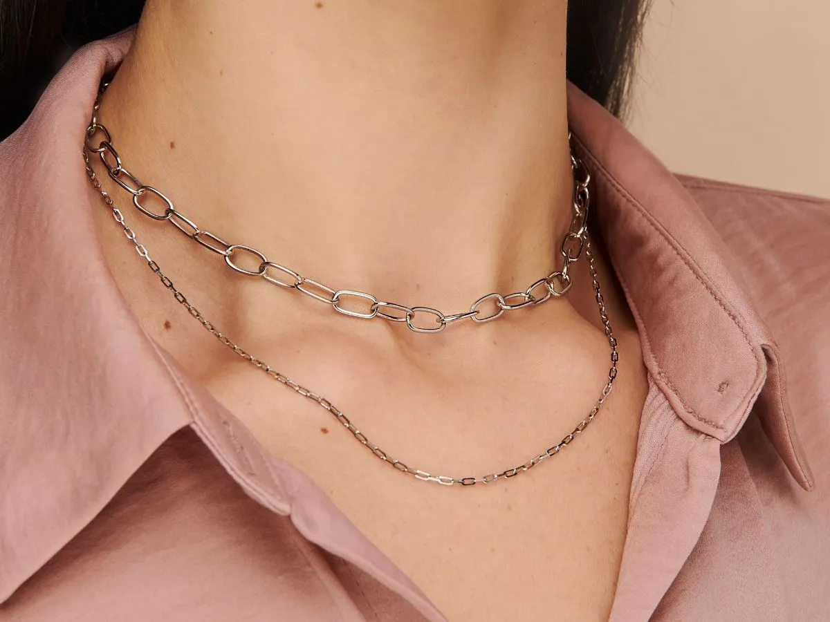 Bold Belcher Silver Necklace