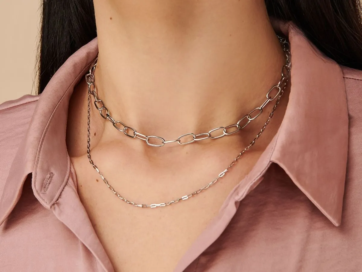 Bold Belcher Silver Necklace