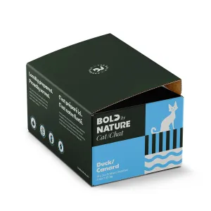 Bold by Nature CAT - Frozen Raw Duck Patties Cat Food (1.36kg/3lb) - Small Blue Box
