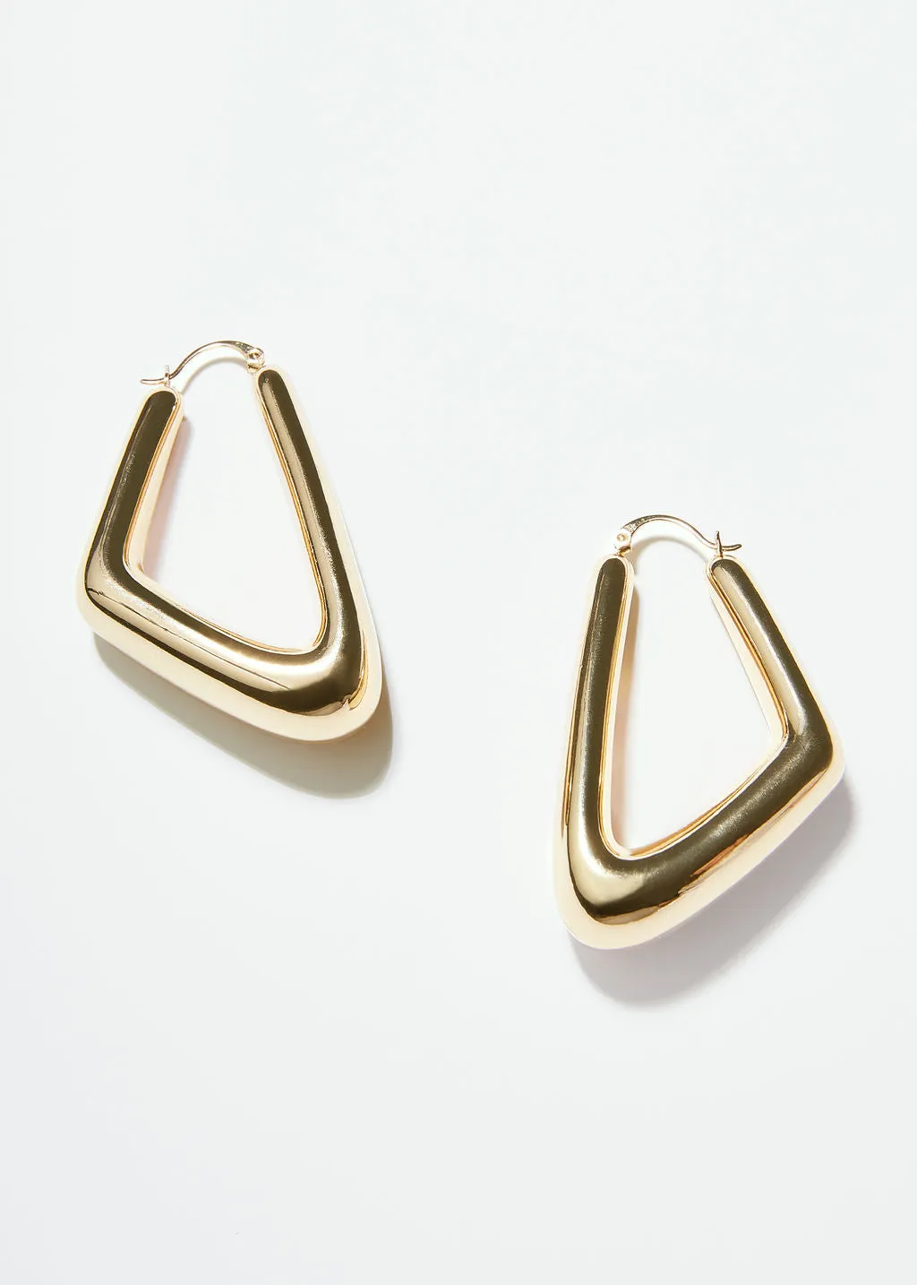 Bold Triangle Metal Hoops