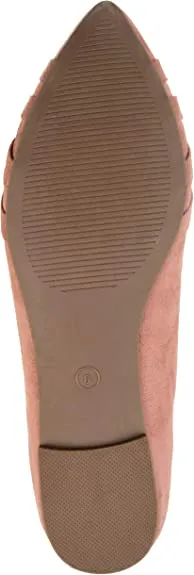 Brinley Co. Womens Pointed Toe Flat Blush, 9 Regular US