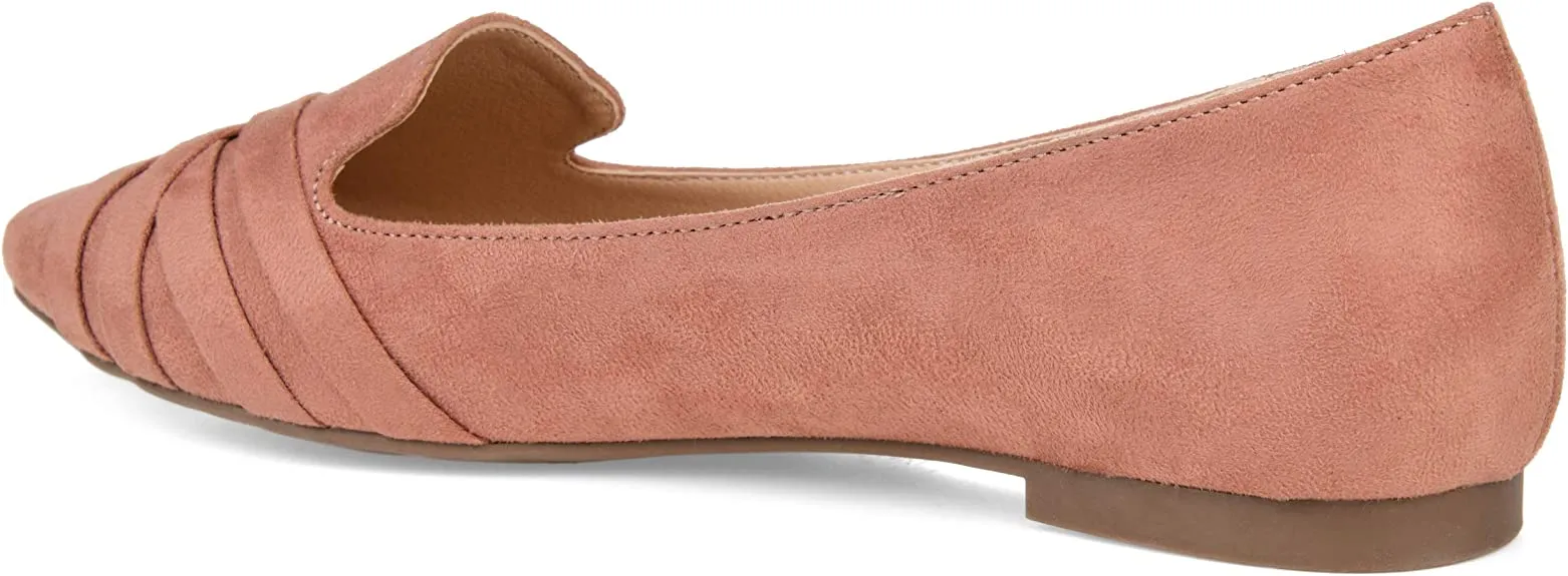 Brinley Co. Womens Pointed Toe Flat Blush, 9 Regular US