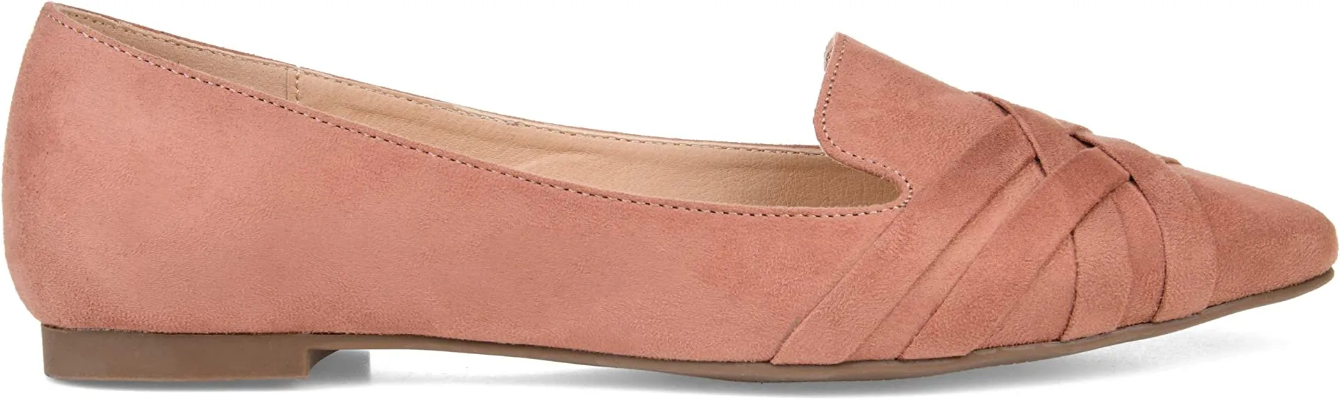 Brinley Co. Womens Pointed Toe Flat Blush, 9 Regular US