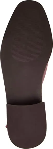 Brinley Co. Womens Square Toe Ankle Strap Flat Wine, 6 Regular US