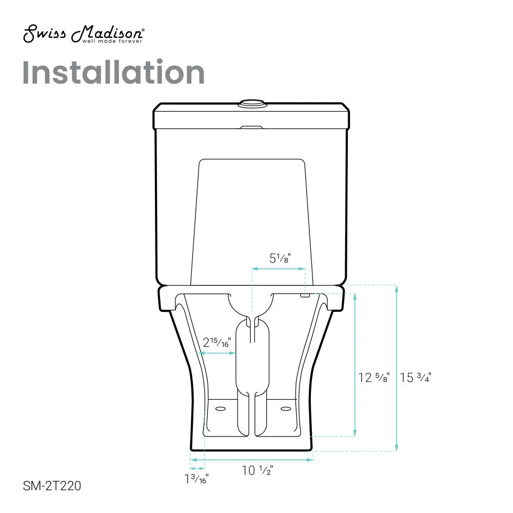 Cache Two-Piece Elongated Toilet Dual-Flush 1.1/1.6 gpf