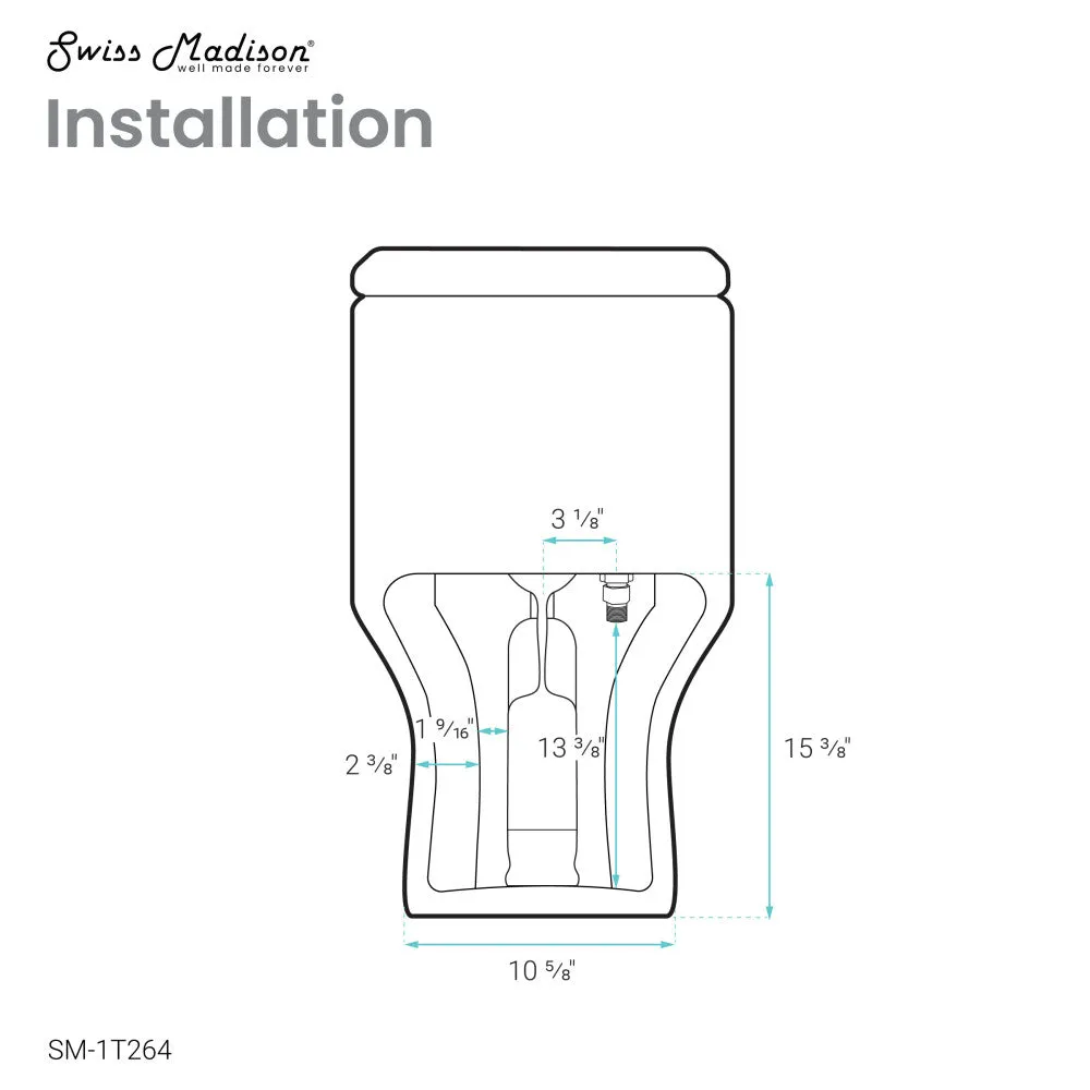 Carre One-Piece Square Toilet Dual-Flush 1.1/1.6 gpf, Touchless