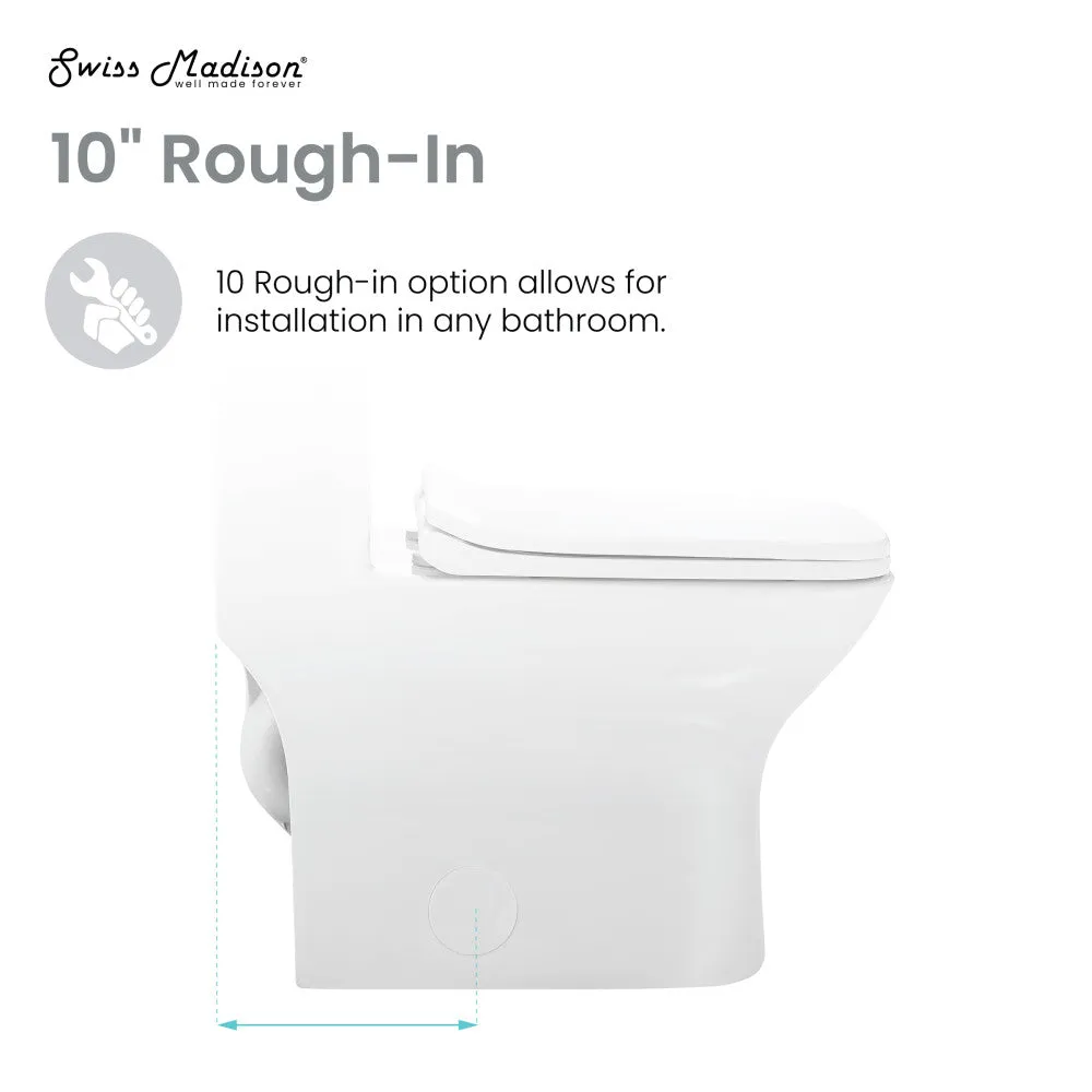 Carre One-Piece Square Toilet Dual-Flush 1.1/1.6 gpf with 10" Rough-In