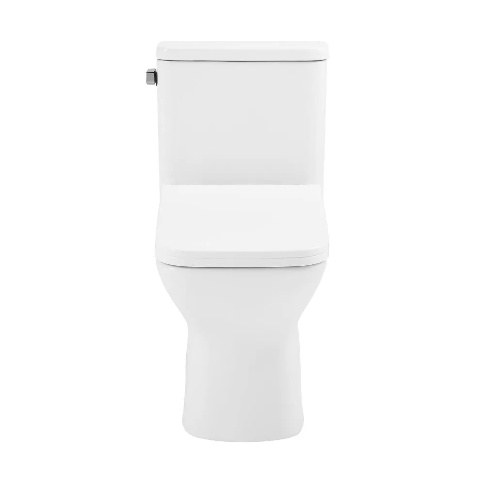 Carre One-Piece Square Toilet Left Side Flush Handle Toilet 1.28 gpf