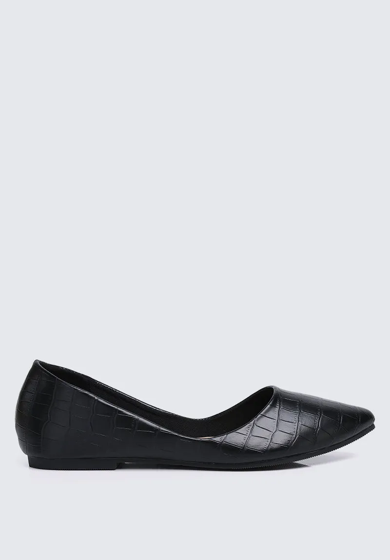 Cece Croc Comfy Ballerina In Black