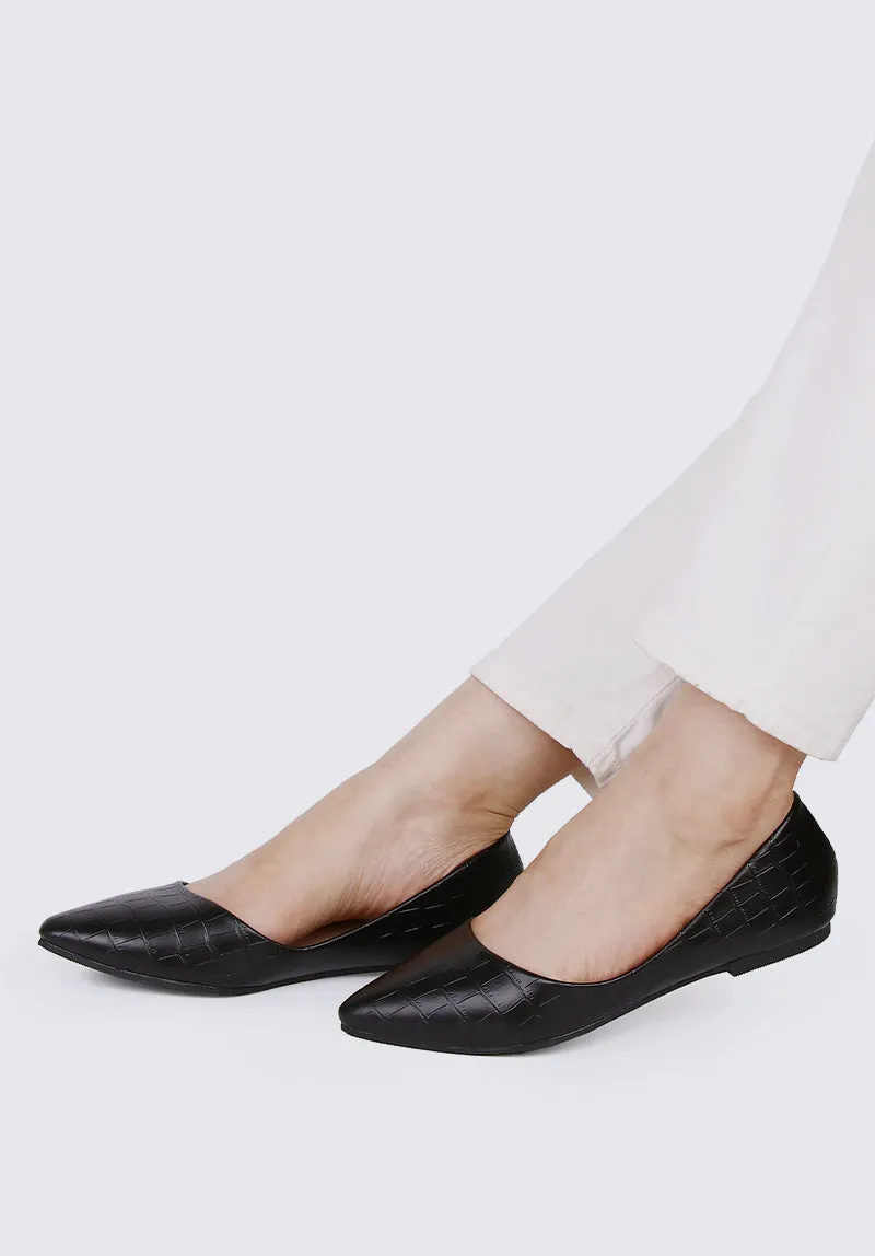 Cece Croc Comfy Ballerina In Black