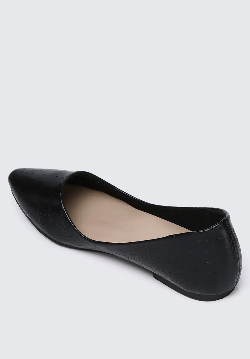 Cece Croc Comfy Ballerina In Black