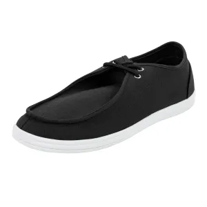 CHIN·MOON Men's Slip On Loafers Walking Driving Business Casual Shoes Lace Up Canvas Footwear