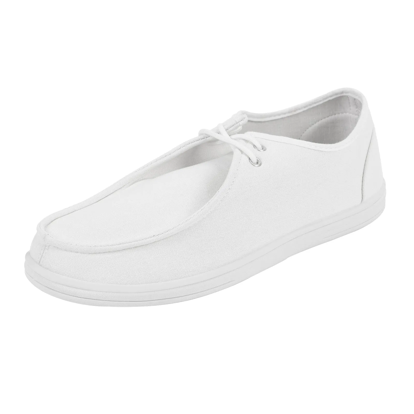 CHIN·MOON Men's Slip On Loafers Walking Driving Business Casual Shoes Lace Up Canvas Footwear