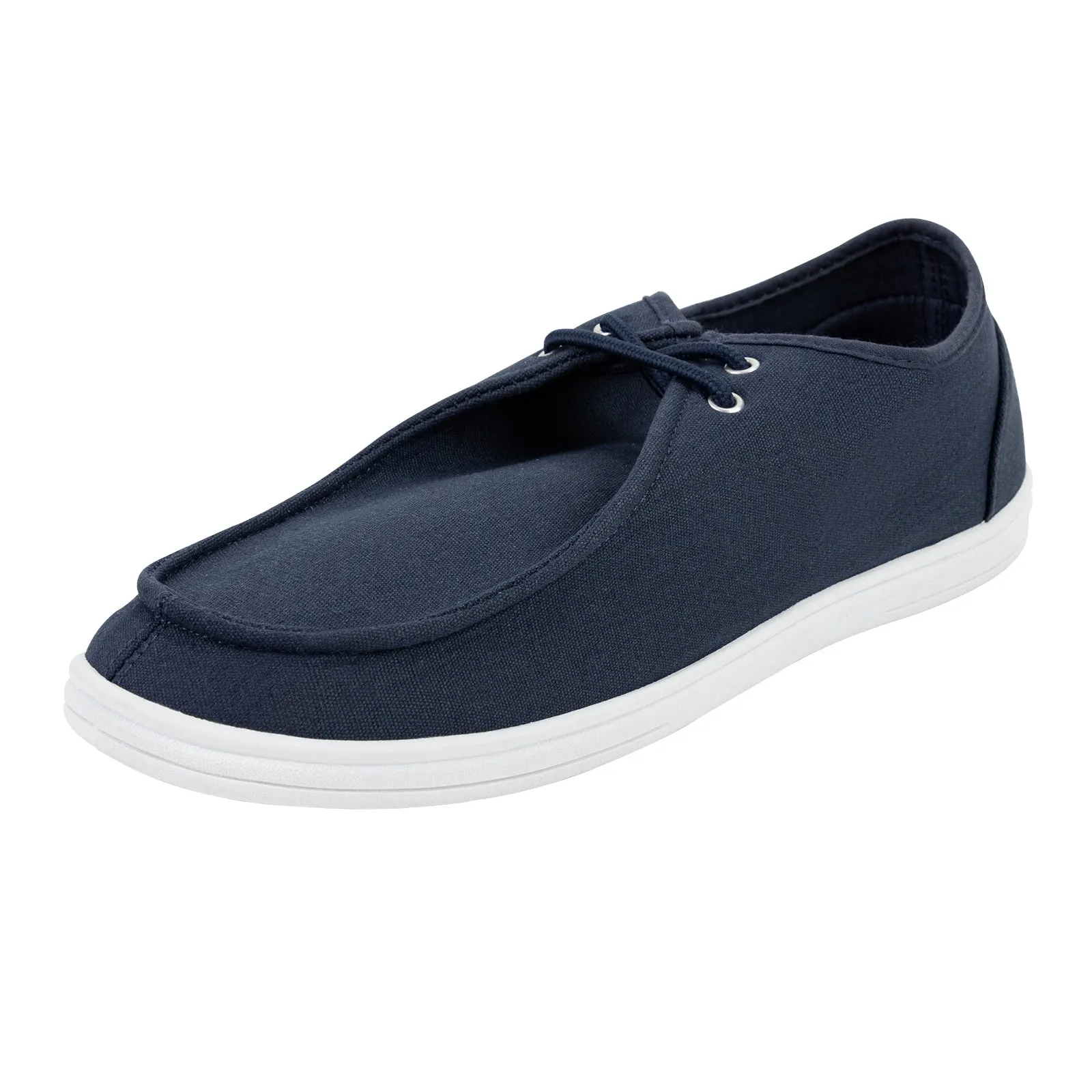 CHIN·MOON Men's Slip On Loafers Walking Driving Business Casual Shoes Lace Up Canvas Footwear