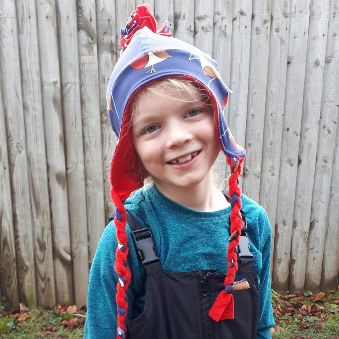 Christmas Earflap Pom Hat