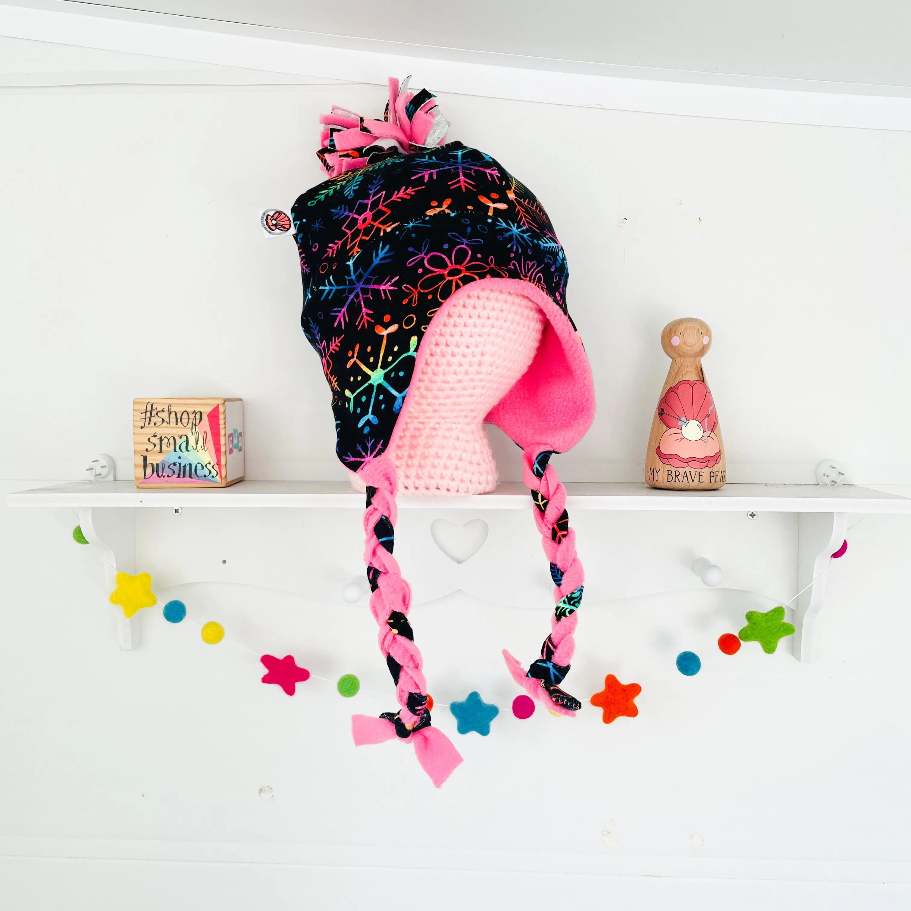 Christmas Earflap Pom Hat