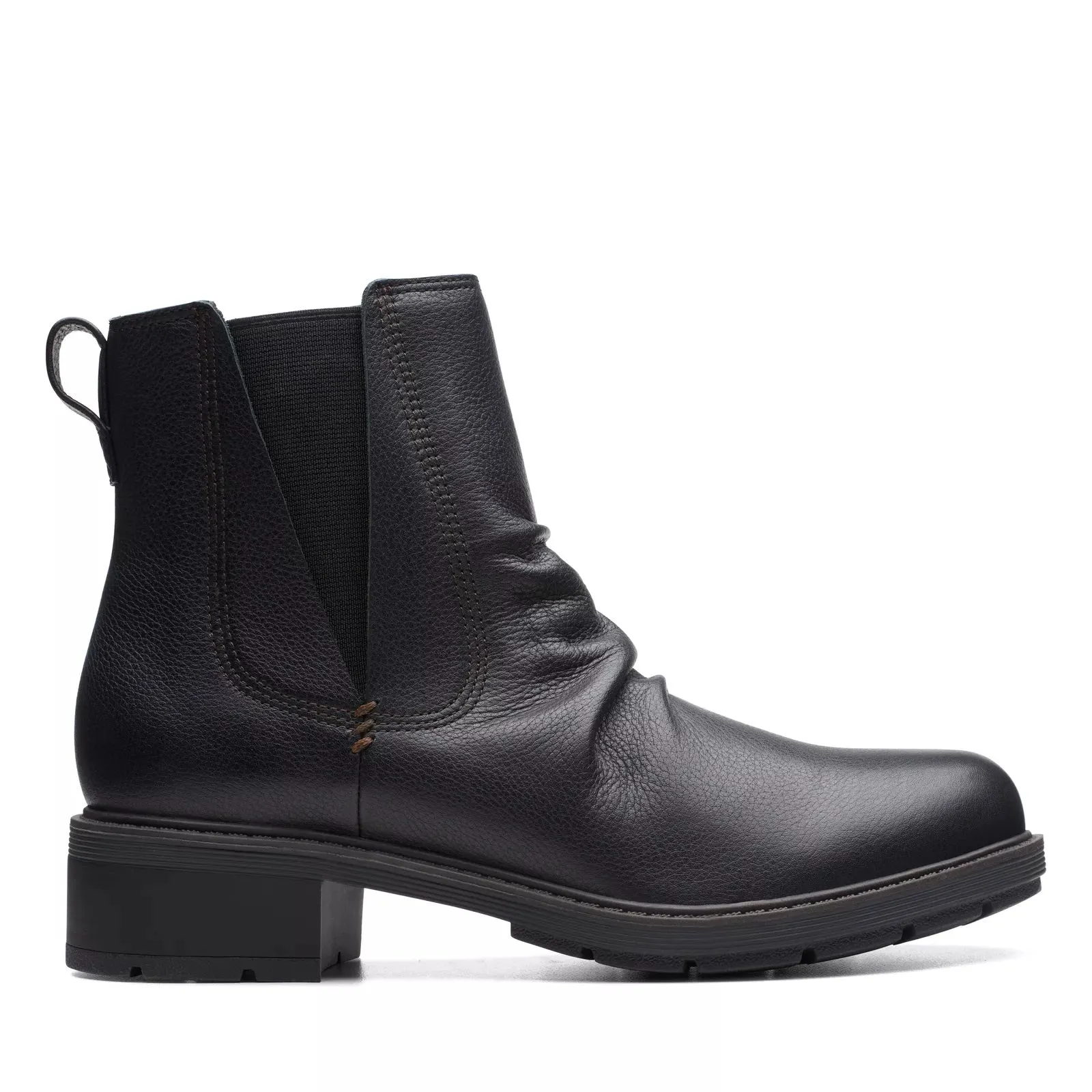Clarks Women's Hearth Rose Black Leather 26174243
