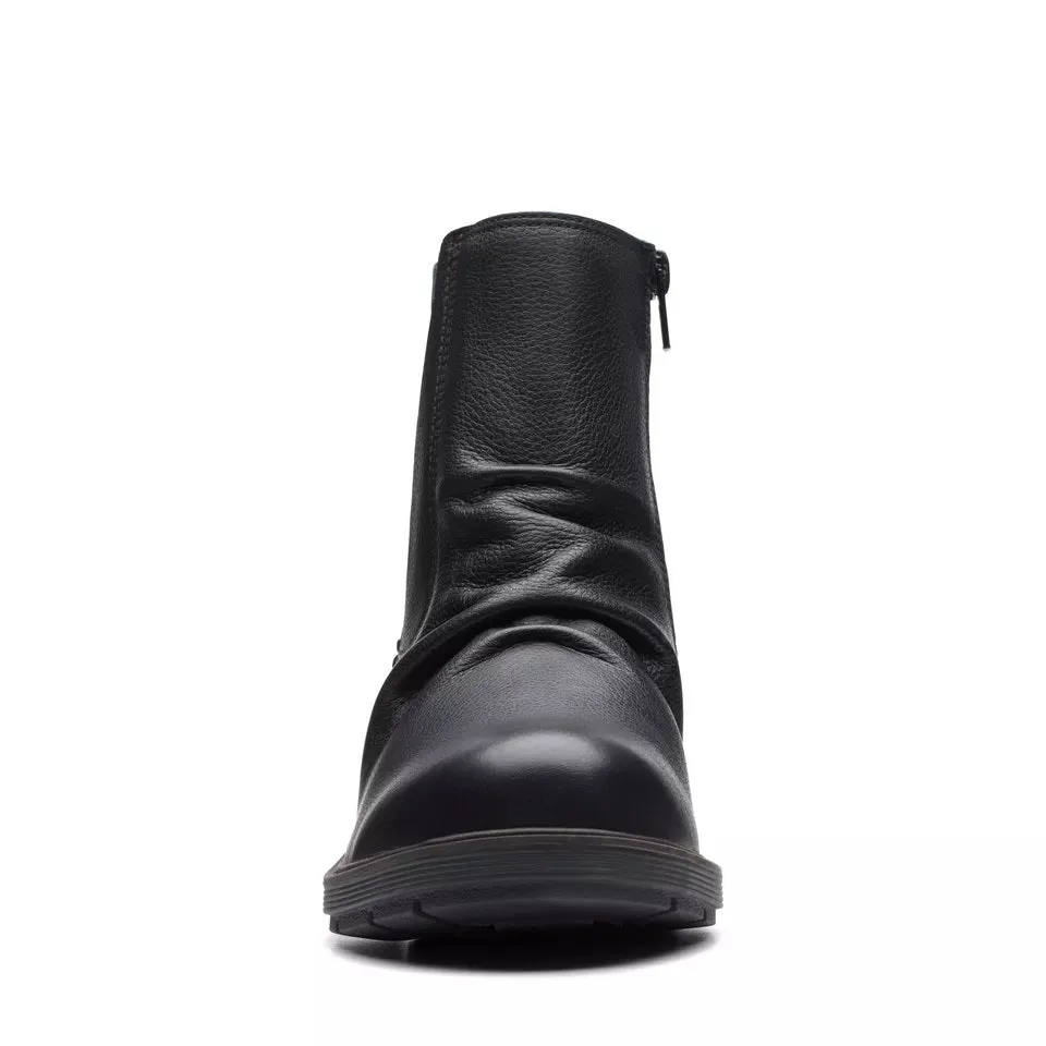 Clarks Women's Hearth Rose Black Leather 26174243