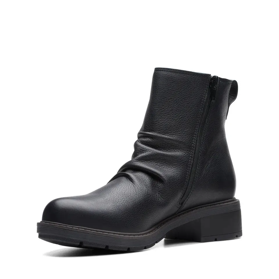 Clarks Women's Hearth Rose Black Leather 26174243