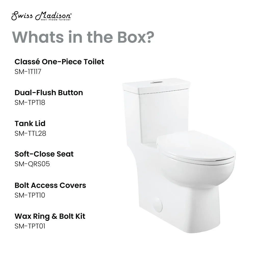 Classe One-Piece Toilet Dual-Flush 1.1/1.6 gpf