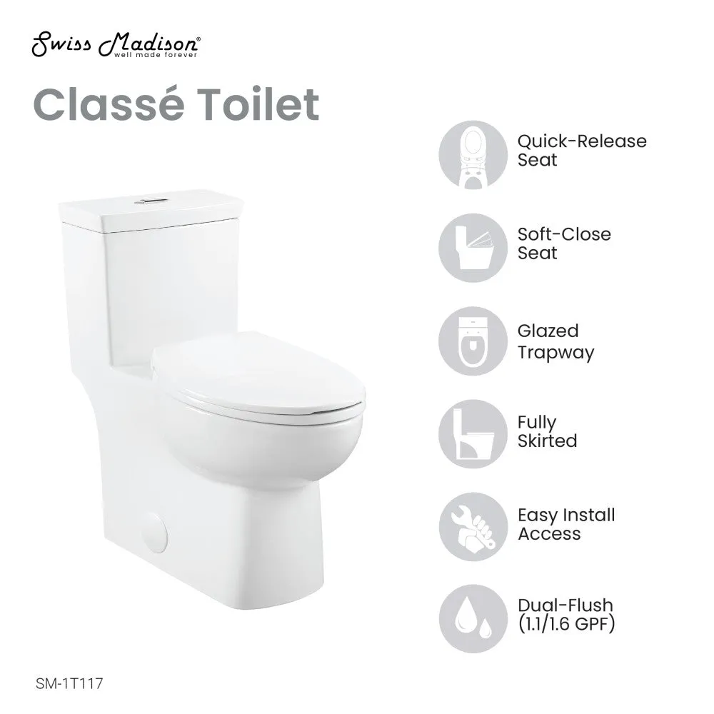 Classe One-Piece Toilet Dual-Flush 1.1/1.6 gpf