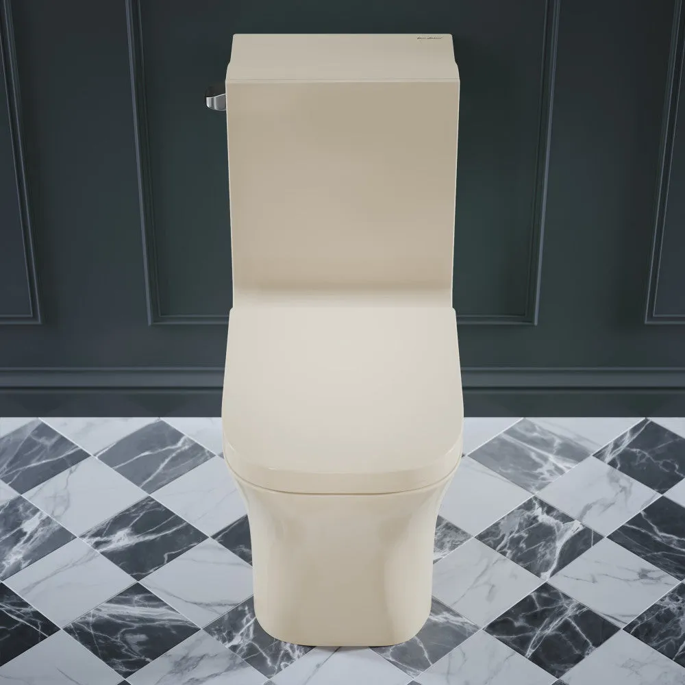Concorde One Piece Square Left Side Flush Handle Toilet 1.28 gpf in Bisque