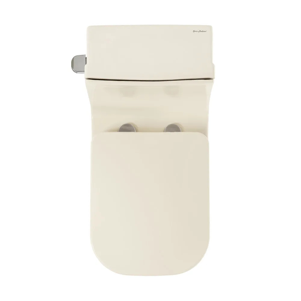 Concorde One Piece Square Left Side Flush Handle Toilet 1.28 gpf in Bisque
