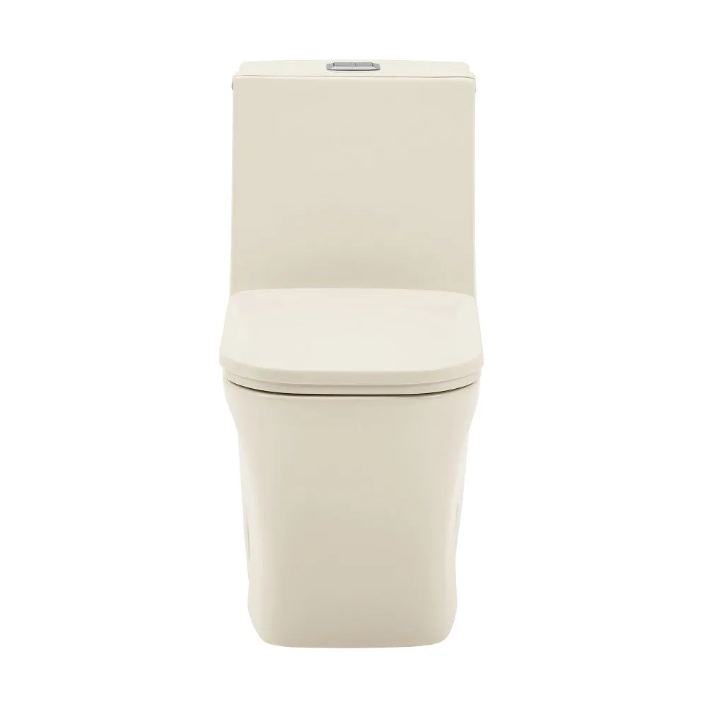 Concorde One Piece Square Toilet Dual Flush 1.1/1.6 gpf in Bisque