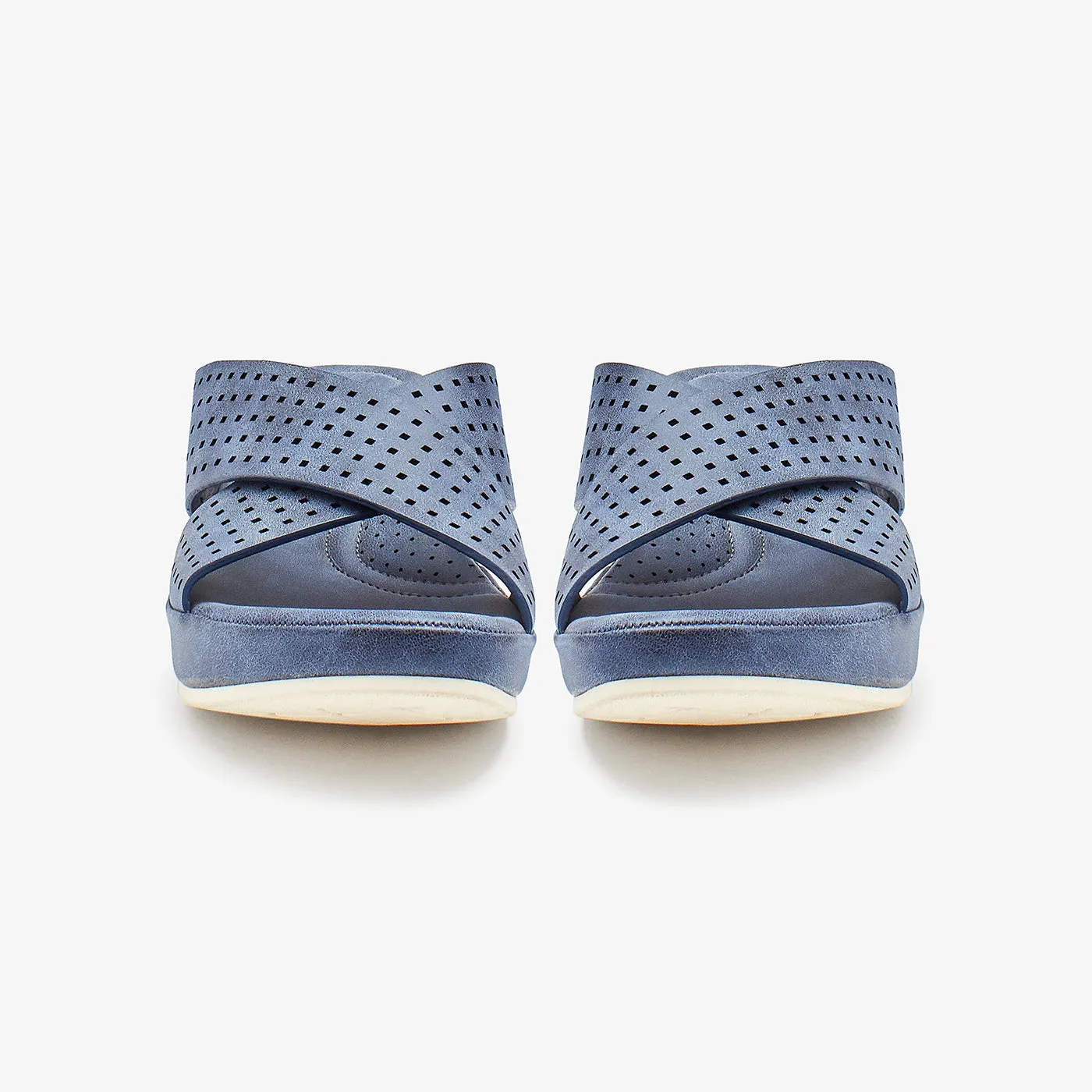 Cross Strap Comfy Ladies Slides