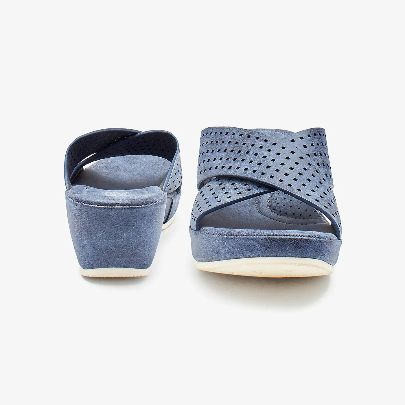 Cross Strap Comfy Ladies Slides