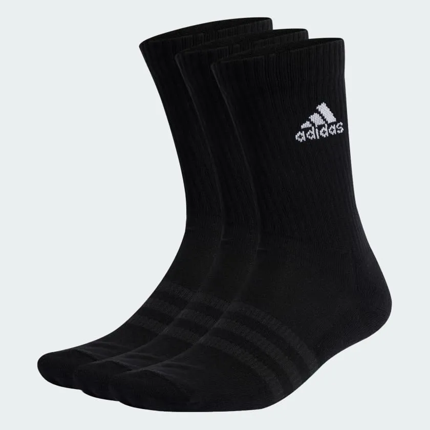 CUSHIONED CREW SOCKS 3 PAIRS