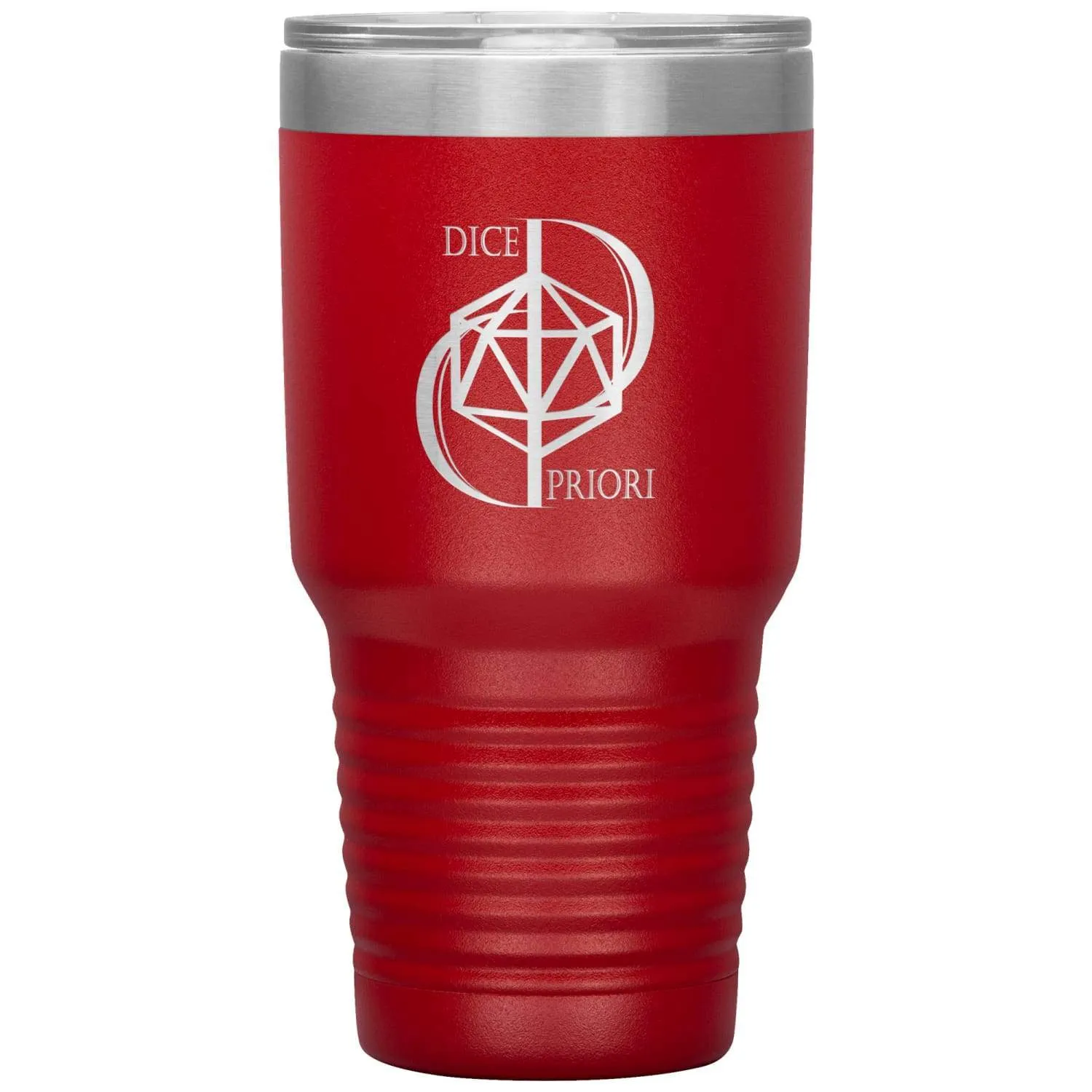 Dice Priori D20 Focus Text Logo 30oz Vacuum Tumbler