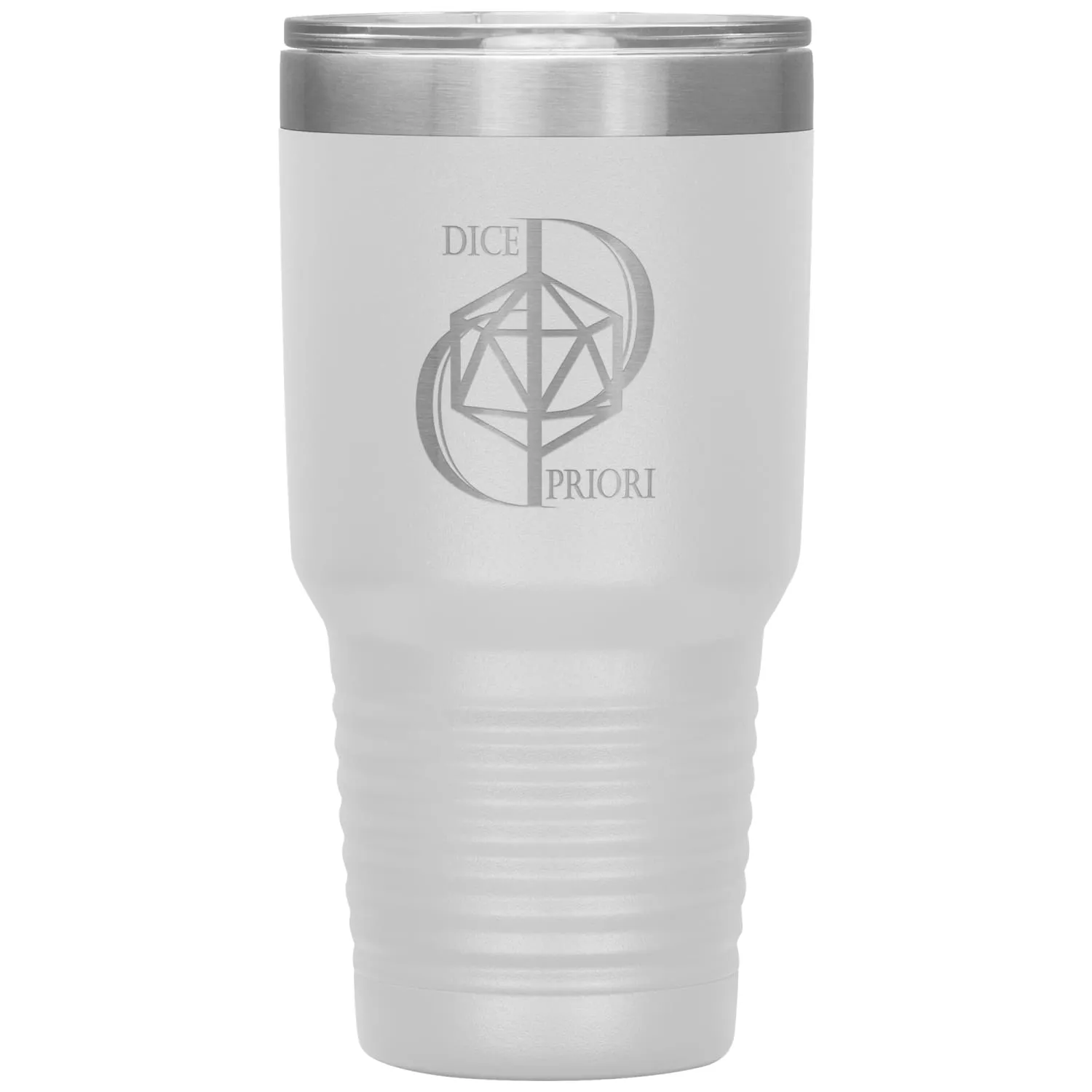 Dice Priori D20 Focus Text Logo 30oz Vacuum Tumbler