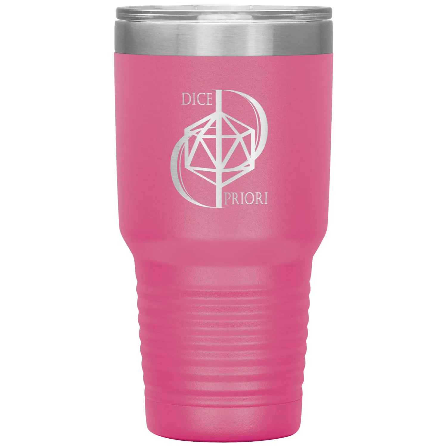 Dice Priori D20 Focus Text Logo 30oz Vacuum Tumbler
