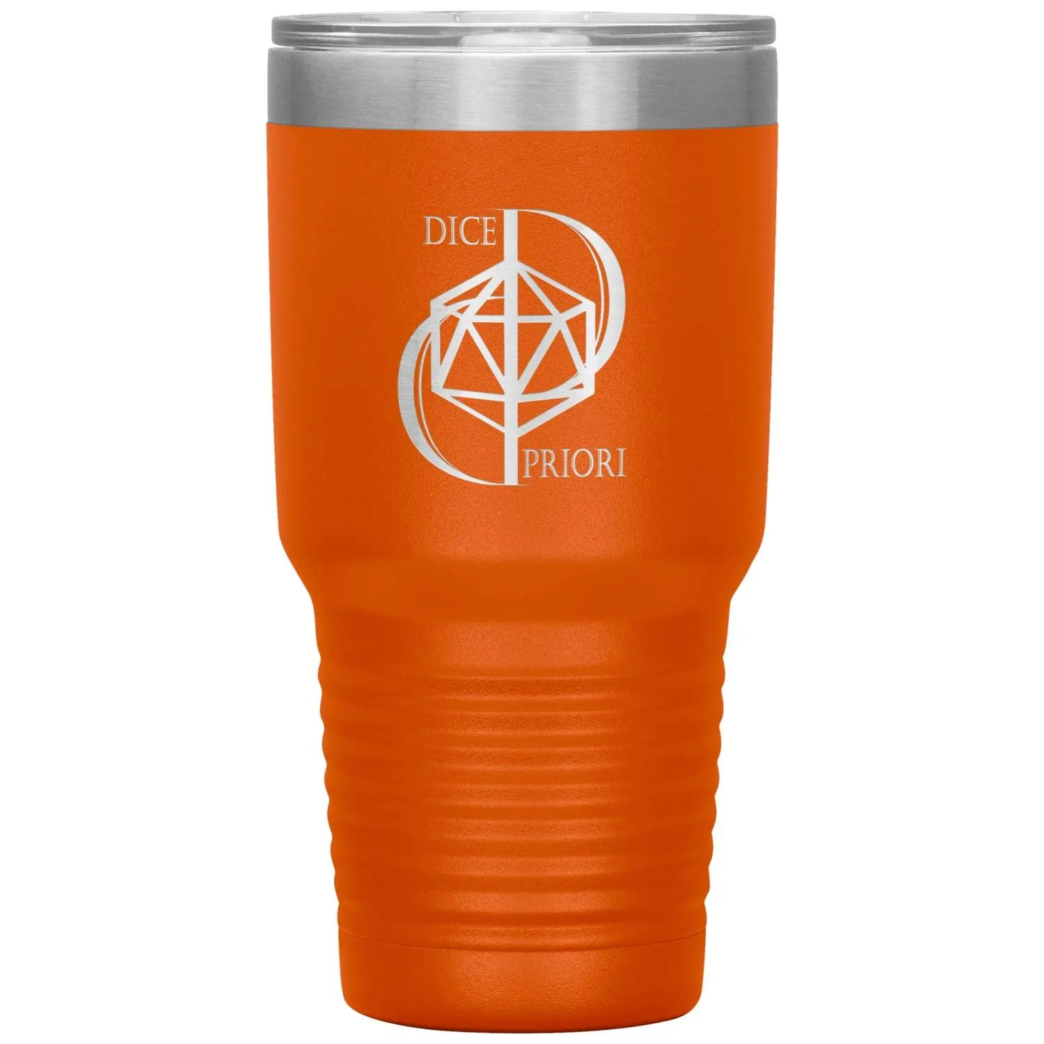 Dice Priori D20 Focus Text Logo 30oz Vacuum Tumbler