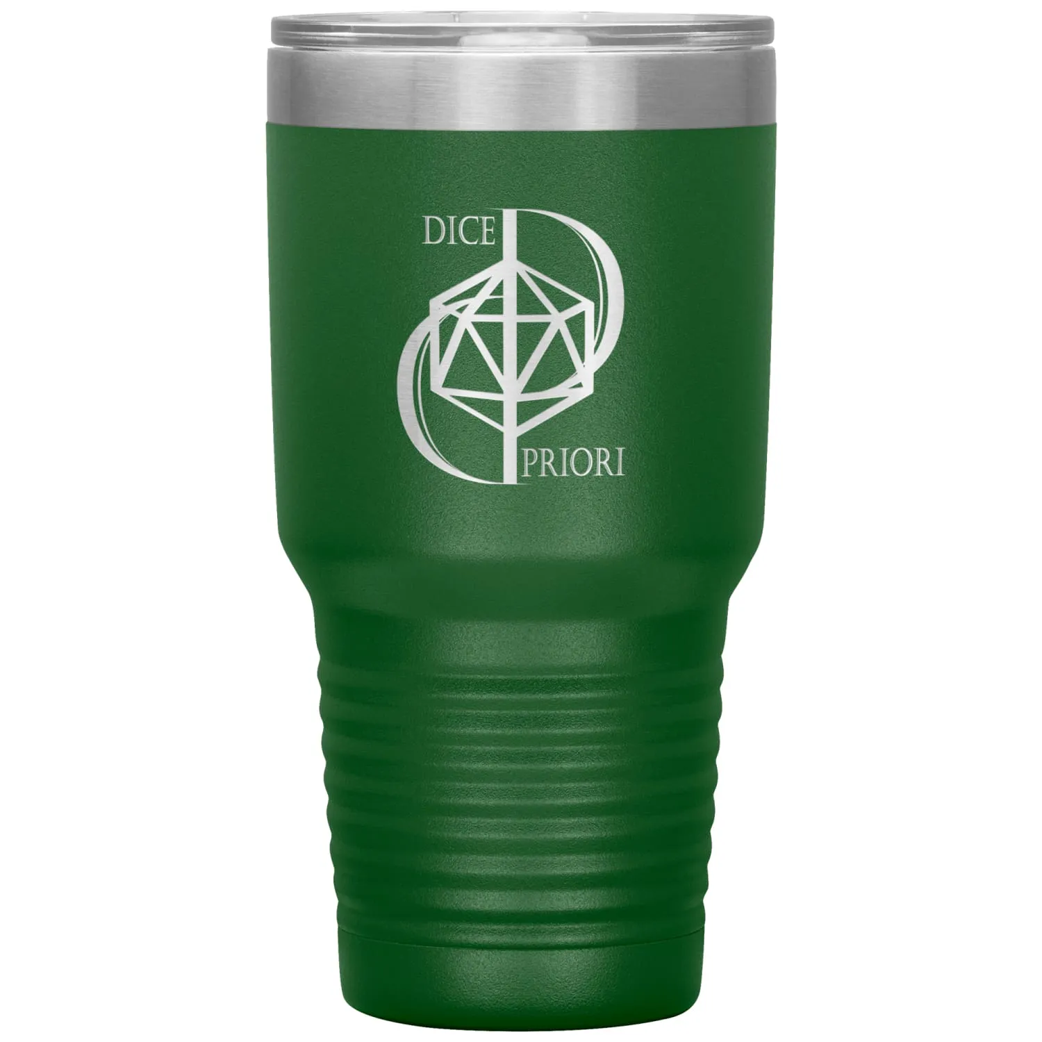Dice Priori D20 Focus Text Logo 30oz Vacuum Tumbler
